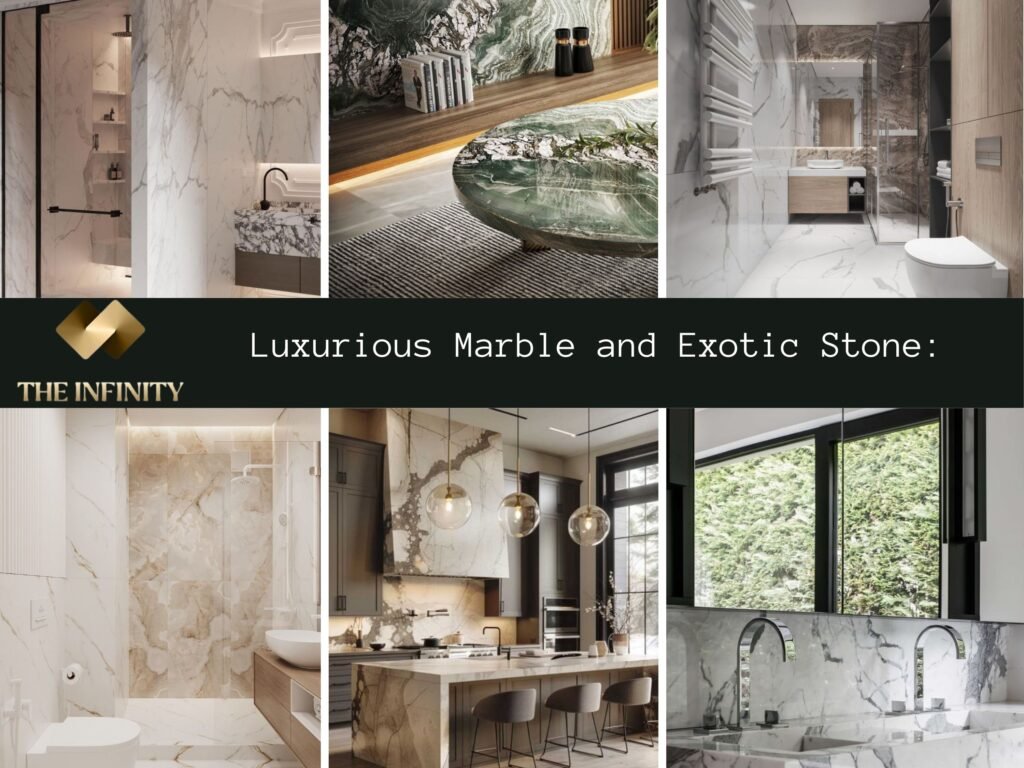 luxurious marble and exotic stone