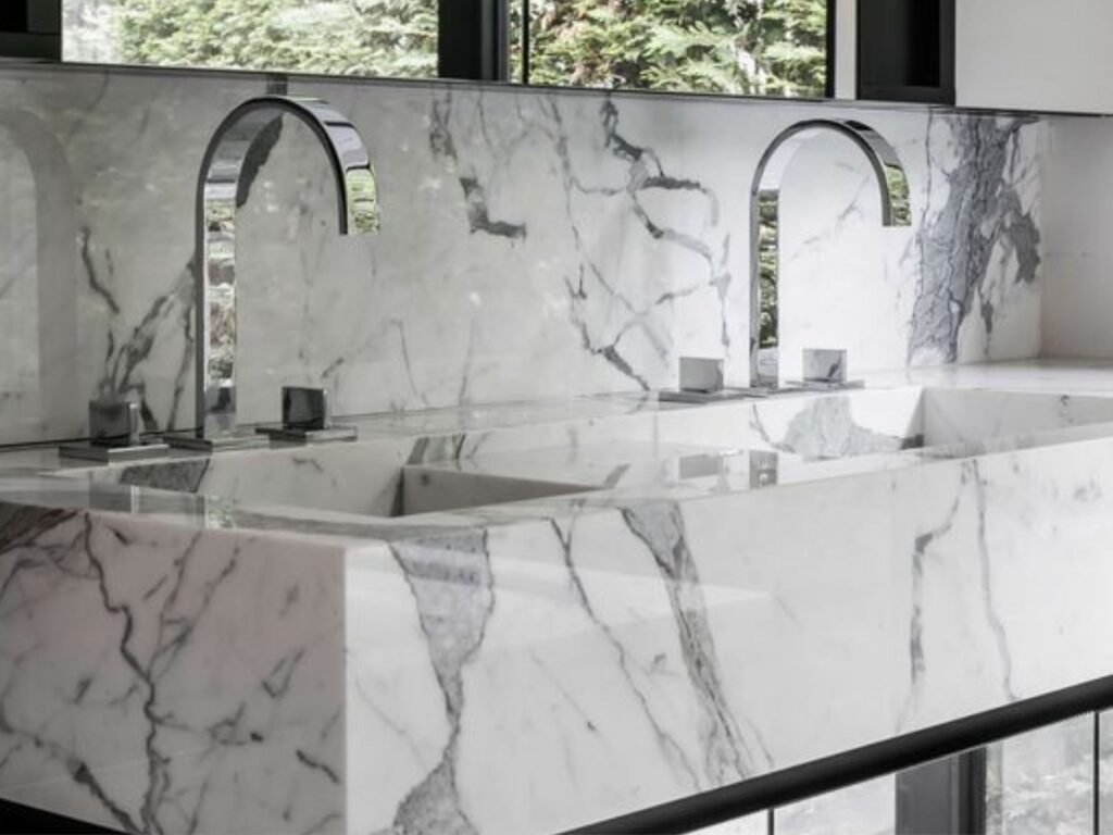 luxurious marble and exotic stone